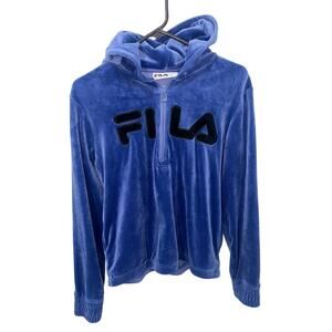 Y2K Velour FILA quarter zip size small small